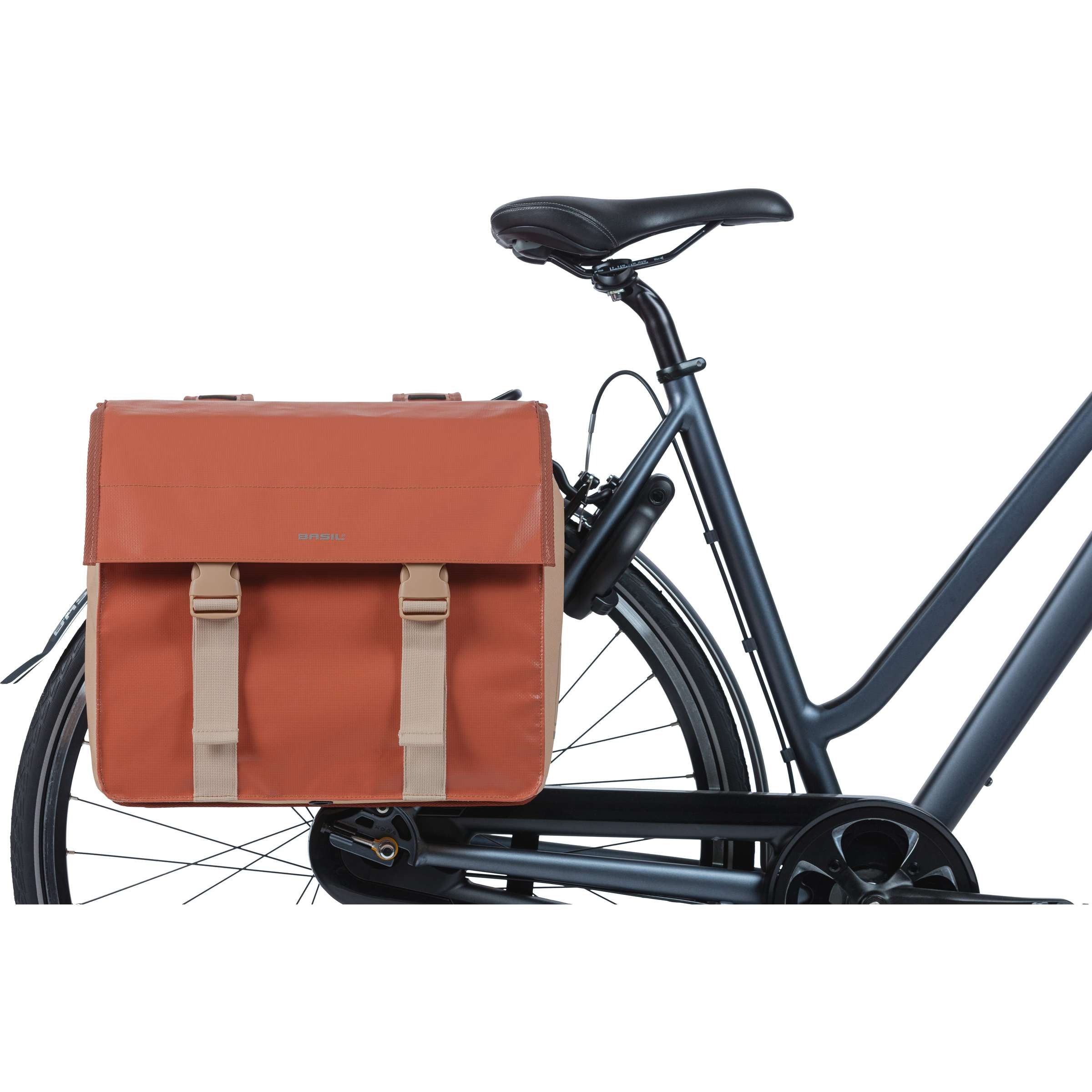 Basil Urban Load double sacoche 48-53L terre rouge rose