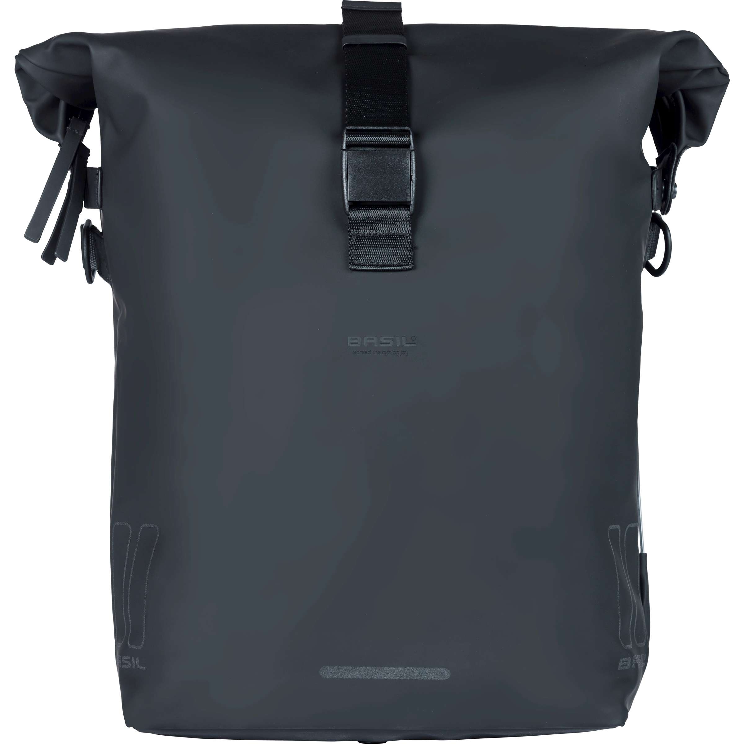 Basil SoHo MIK Side fietsschoudertas - zwart, waterdicht, PU, ​​Nordlicht LED, 17l