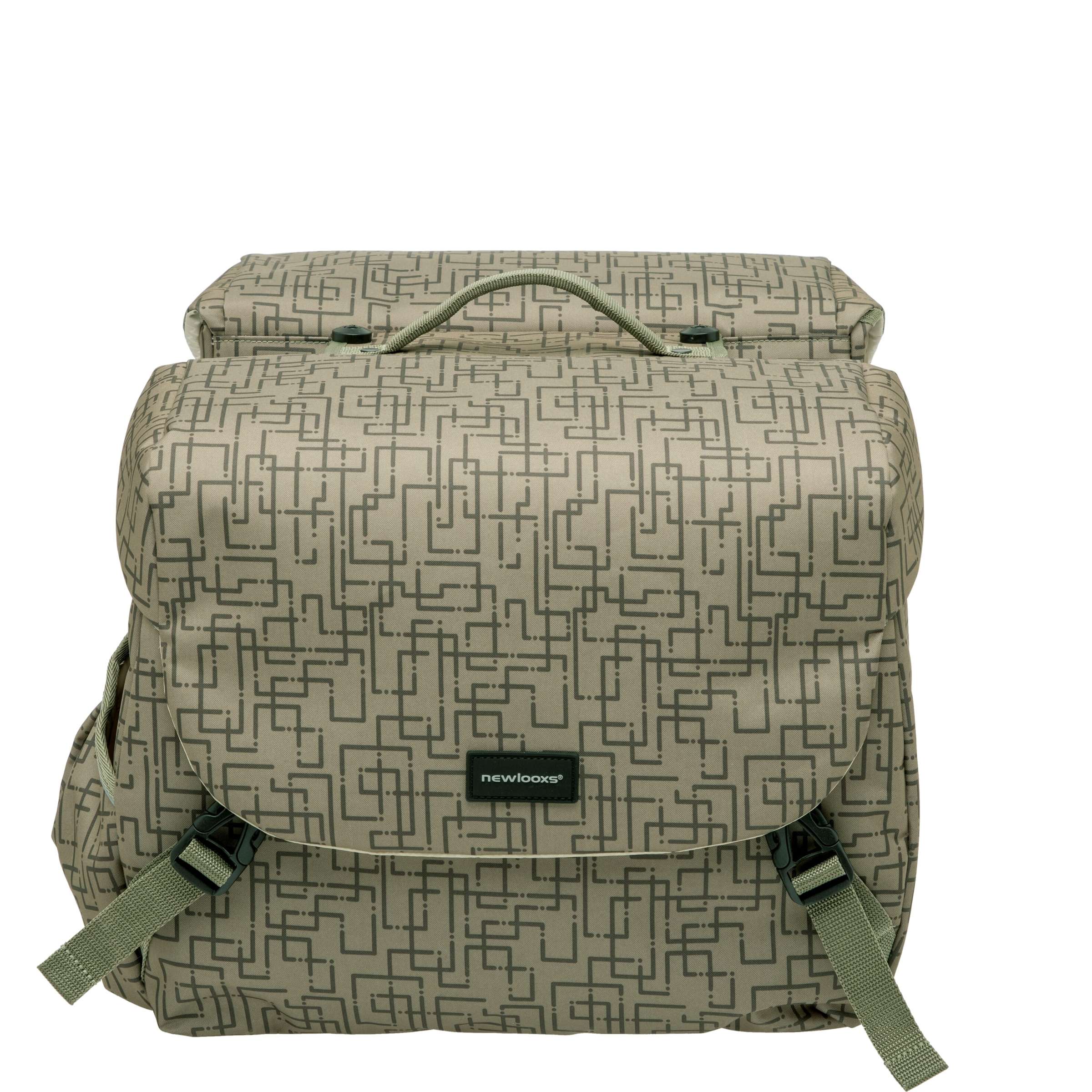 Mondi Joy - dubbele fietstas voor dames, sportief en waterafstotend, Ivy Walnoot