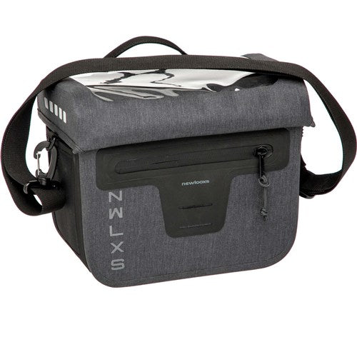 New Looxs Varo Handlebar Bag - Waterproof Nylon - Grey - Bike