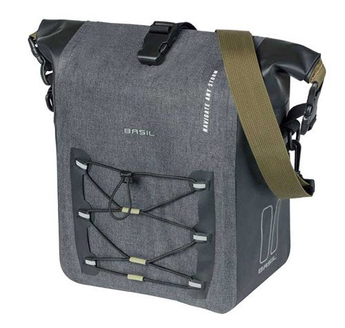 Sacoche simple Basil Navigator Storm MIK SIDE M 12-15 litres 34 x 28 x 19 cm - noir