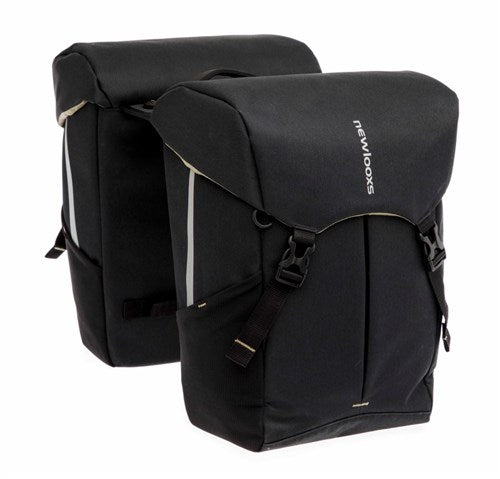 Newlooxs new looxs ® sports double mik - dubbele fietstas - ingebouwde mik-adapter - afneembare fietstas - waterdicht door regenhoes (inclusief) - 40 liter - zwart