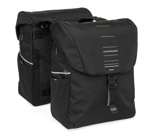 Newlooxs tas new looxs vigo dubbel | zwart groen | 40l