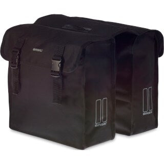 Basil Mara XL dubbele fietstas - 35L - waterafstotend - reflecterend - zwart