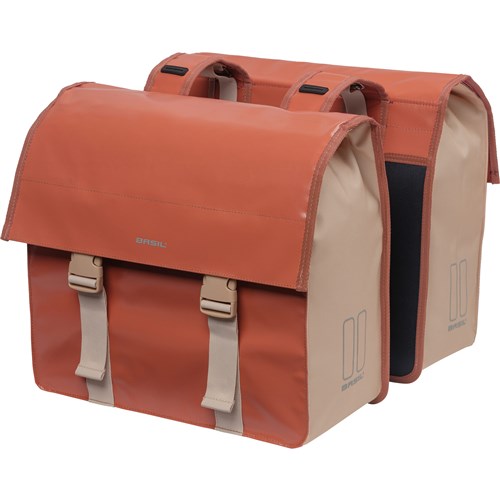 Basil Urban Load double pannier, red, waterproof, 48-53L