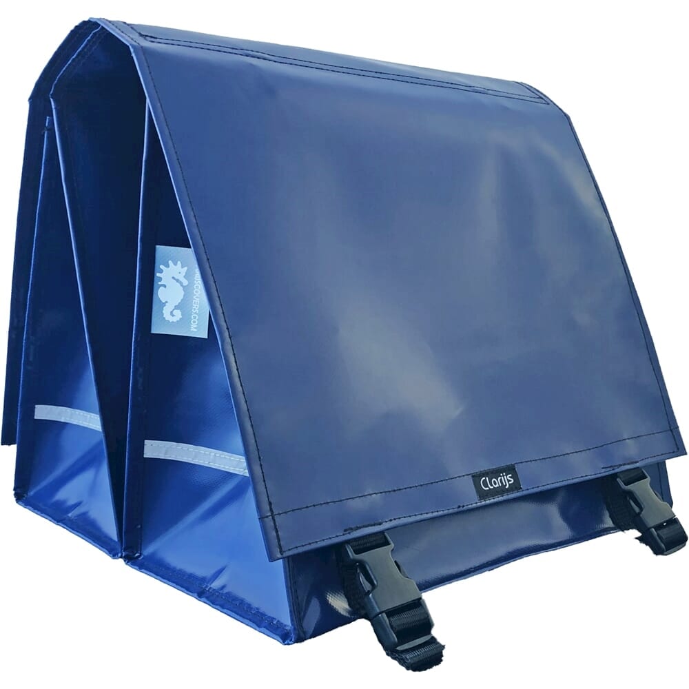 Clarijs fietstas dubbel xl pvc 46l met afgesloten d blauw