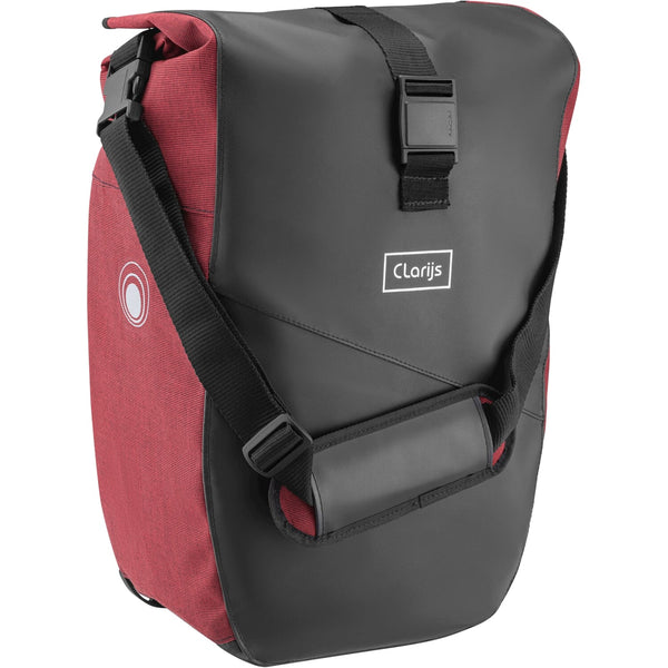 Clarijs fietstas enkel solobag 24l zwart rood