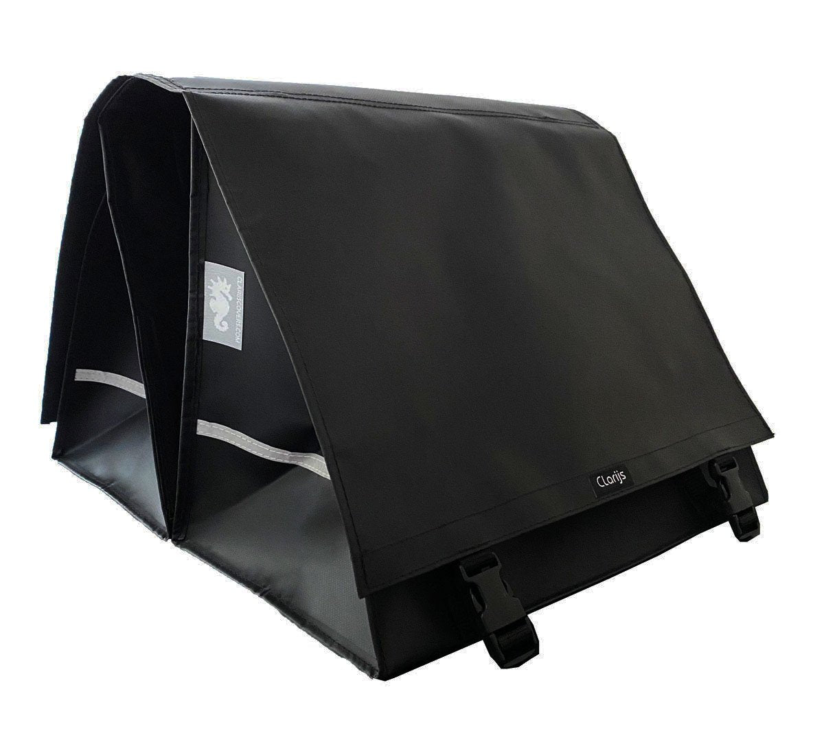 Clarijs fietstas dubbel xxl pvc 70l met behuizing zwart