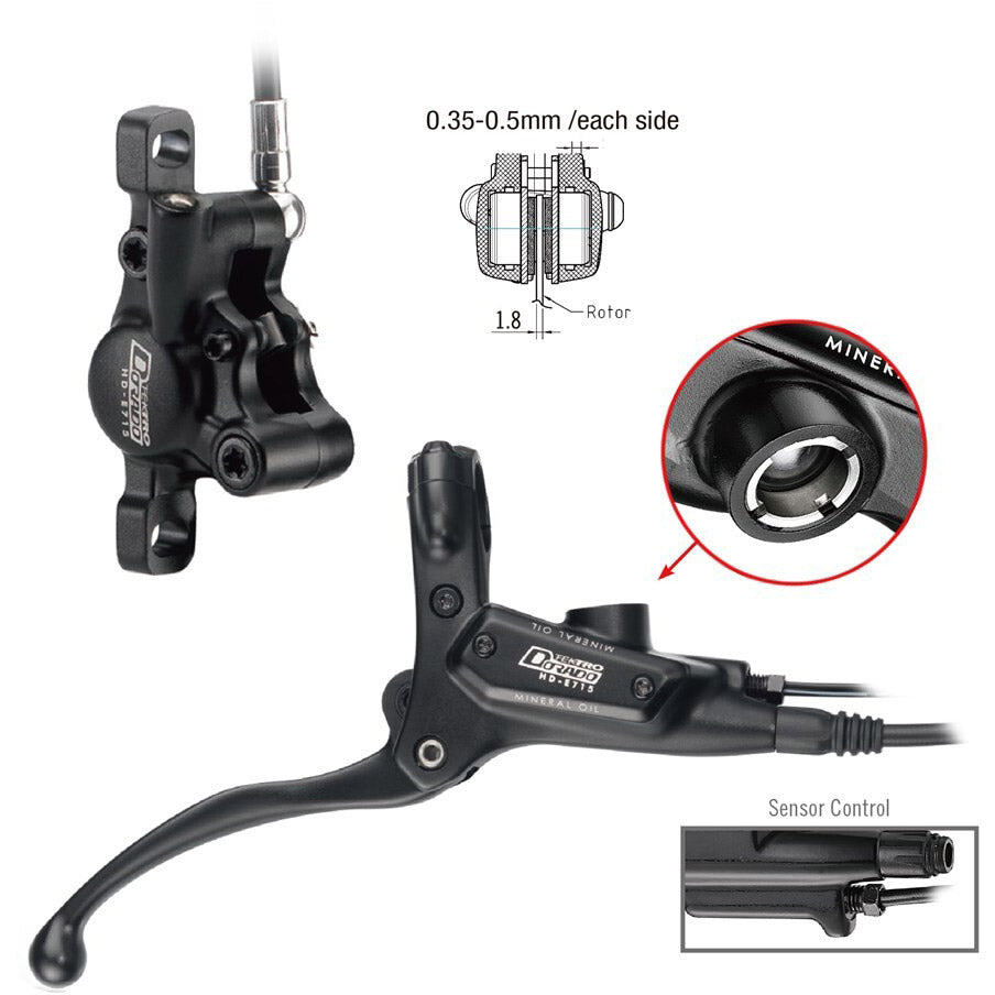 Tektro hd-e715 hydraulische schijfrem rh 1800mm zwart