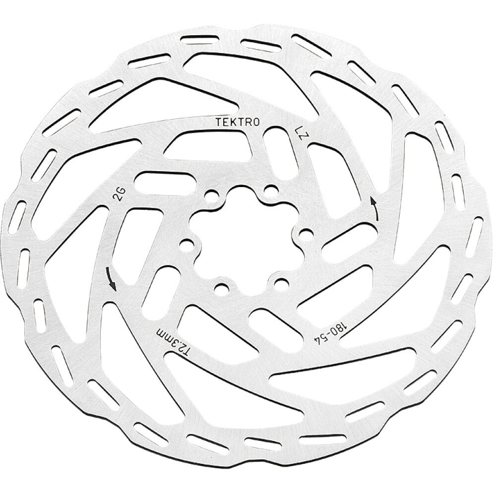 Tektro remschijf tr180-54 180mm 2,3mm 6-gaats zilver