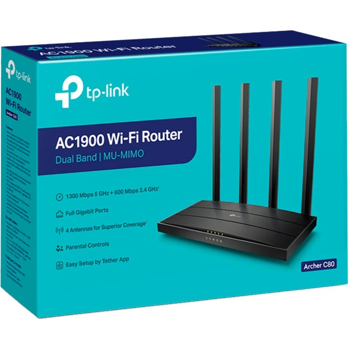 TP-Link TP-Link Archer C80 AC1900 Draadloze MU-MIMO Wi-Fi-router