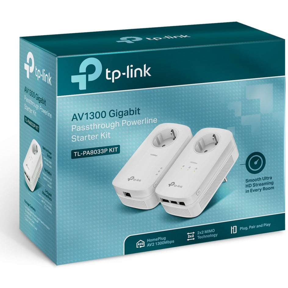 TP-Link TP-Link TL-PA8033P KIT AV1300 3-poorts Gigabit Passthrough