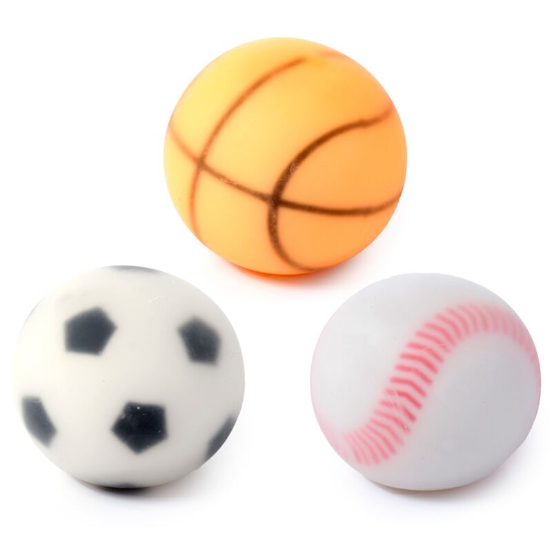 Knijpbare zachte sportbal 6,5cm