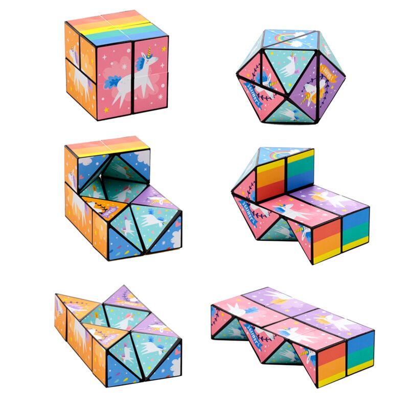 Eenhoorn magische puzzel kubus speelgoed