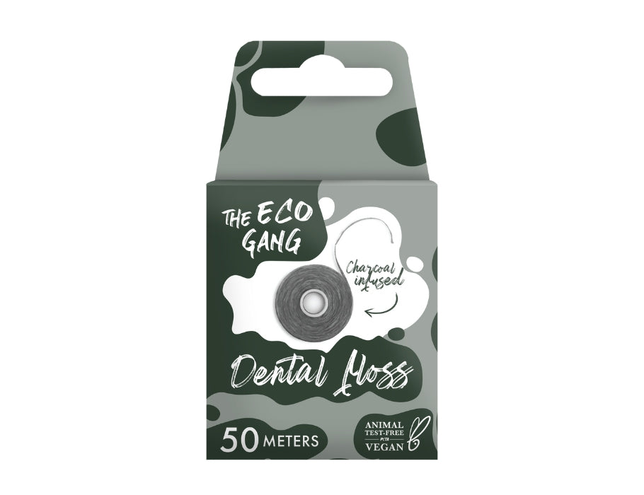 De eco bende flosdraad - 50 m - houtskool