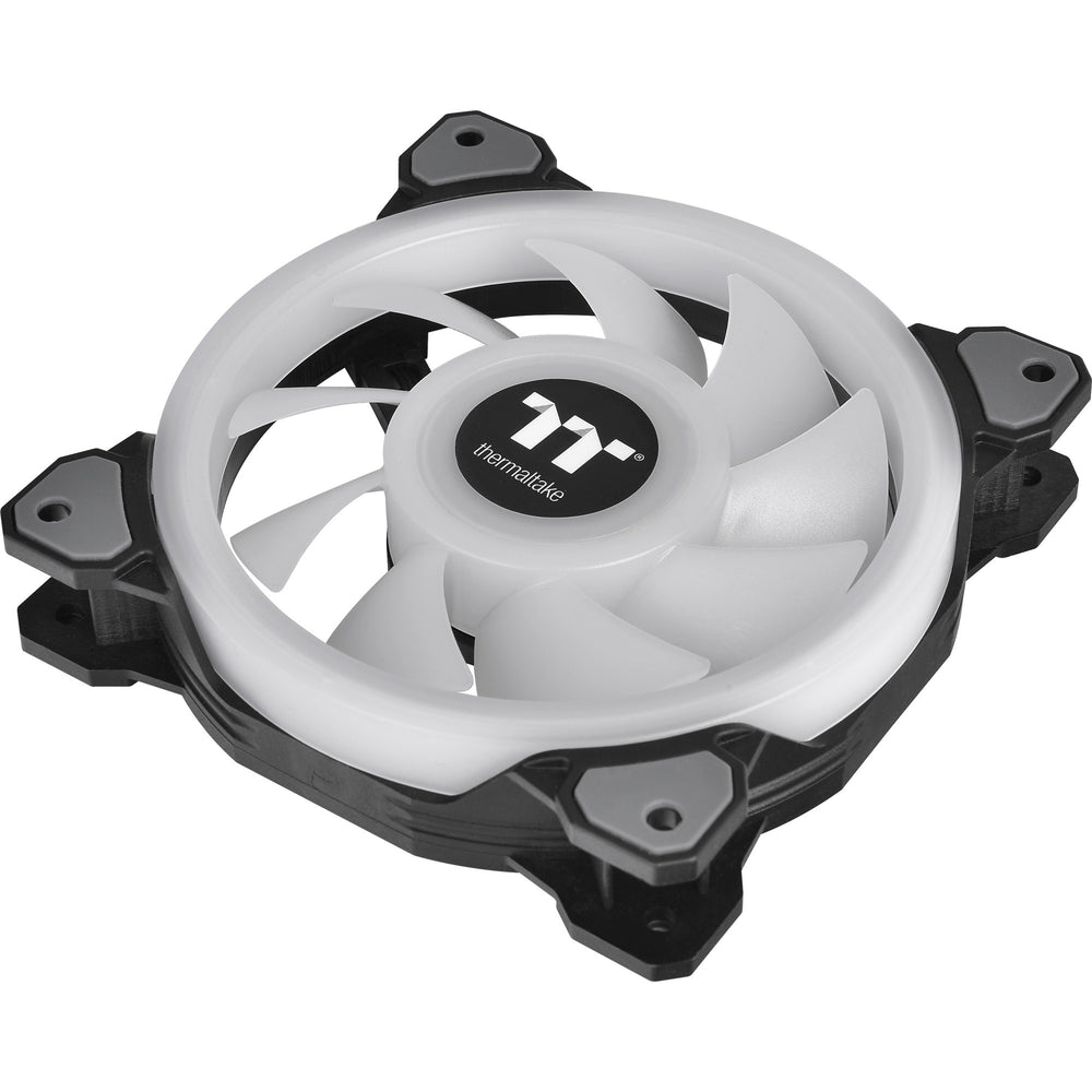 Thermaltake riing quad 14 rgb radiator fan tt premium edition single fan pack case fan (zwart, 140 x 140 x 25 mm)