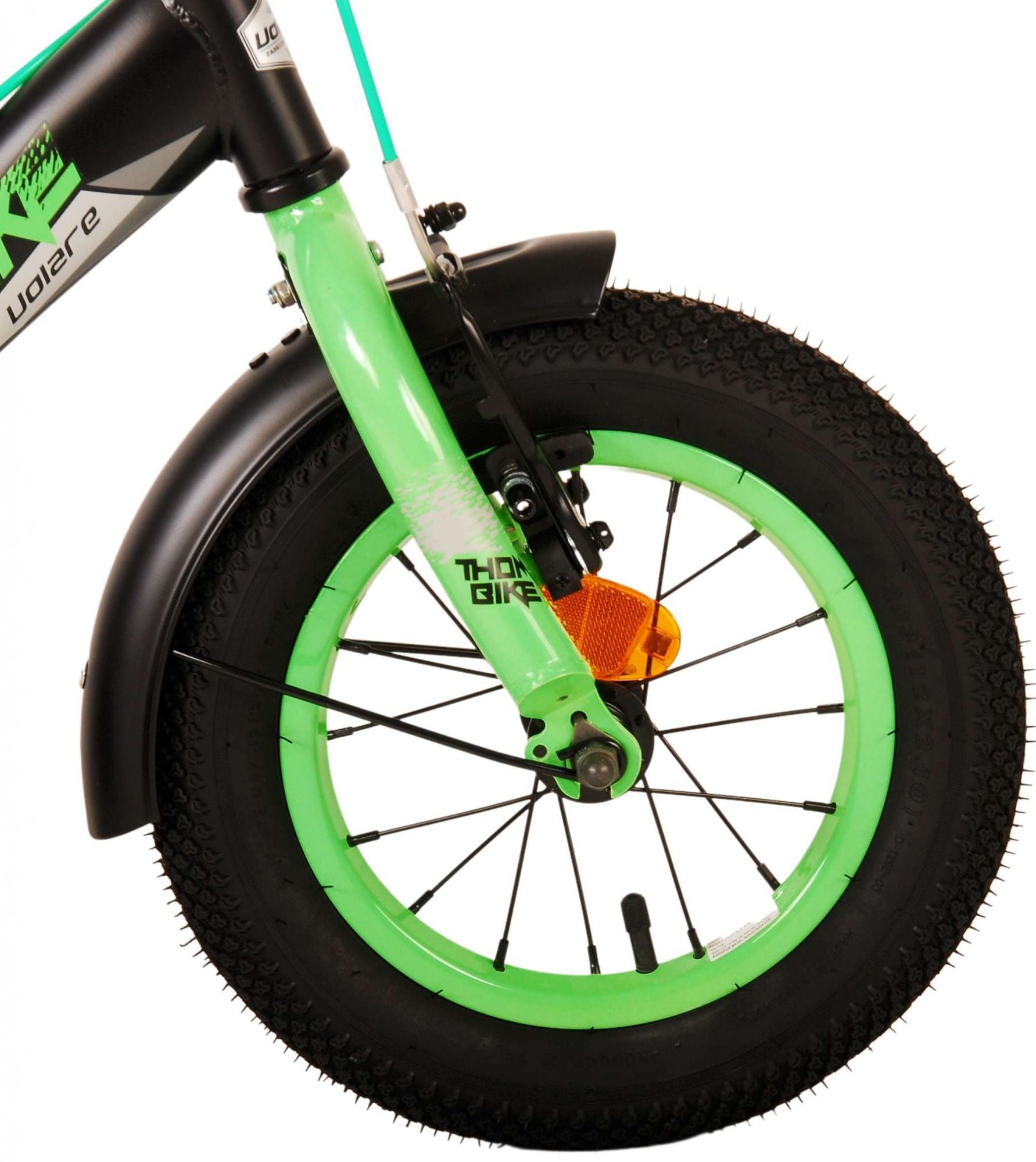 Volare Thombike Kinderfiets - Jongens - 12 inch - Zwart Groen - Twee Handremmen