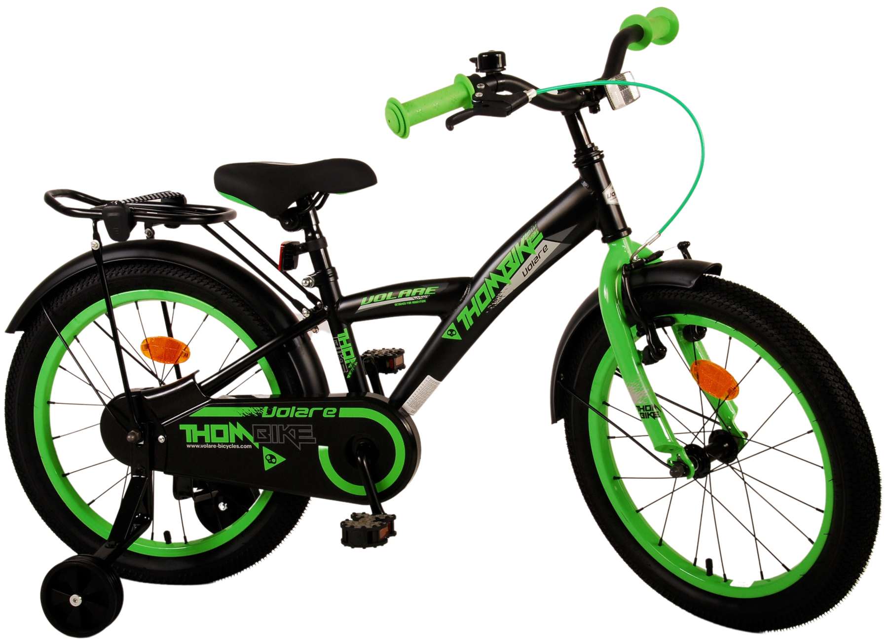 Volare Thombike Kinderfiets - Jongens - 18 inch - Zwart Groen