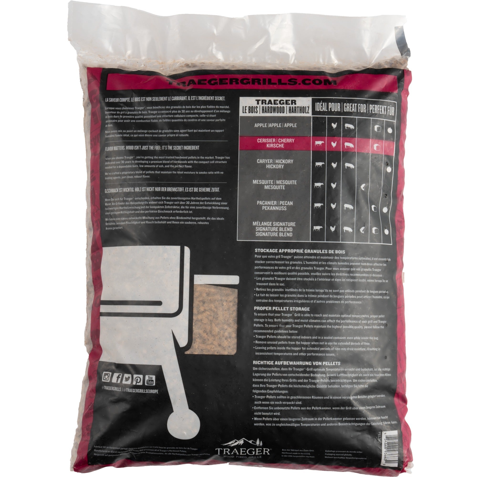 Traeger Traeger Pellets van hardhout Kers