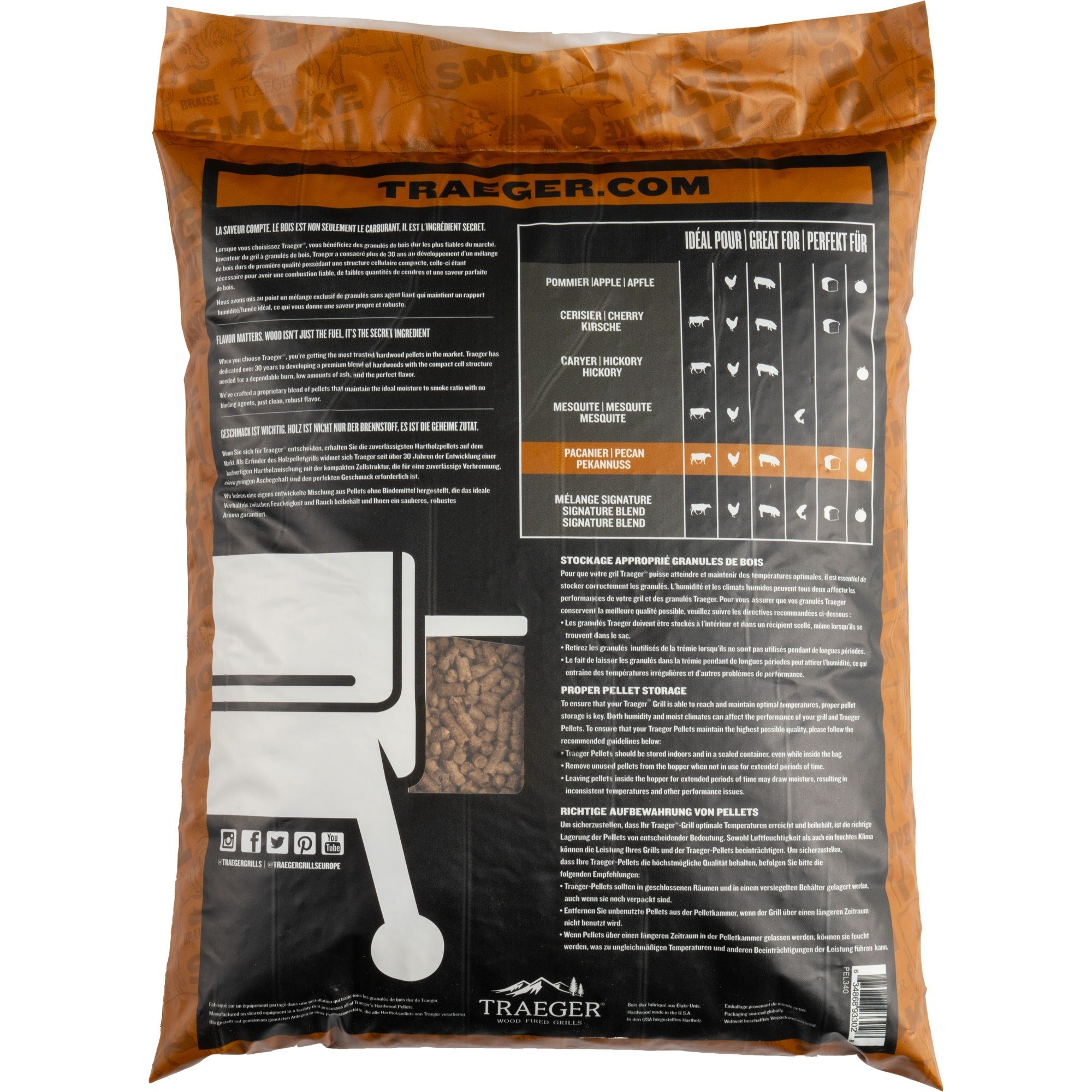 Traeger Traeger Pellets van hardhout Pecannoot