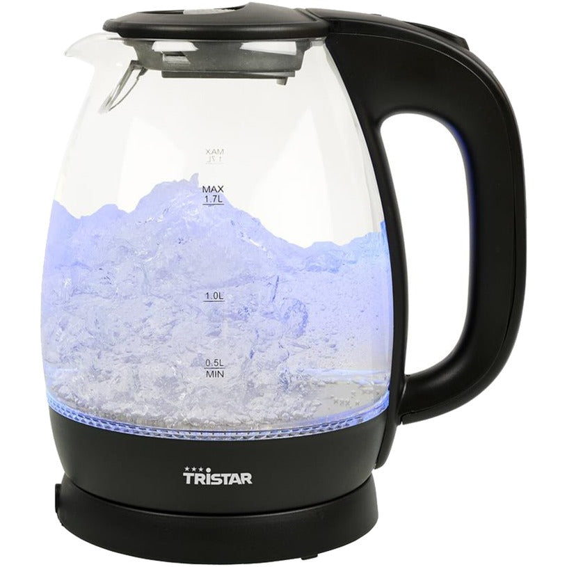 Tristar wk-3405 glazen waterkoker (zwart transparant, 1,7 liter)