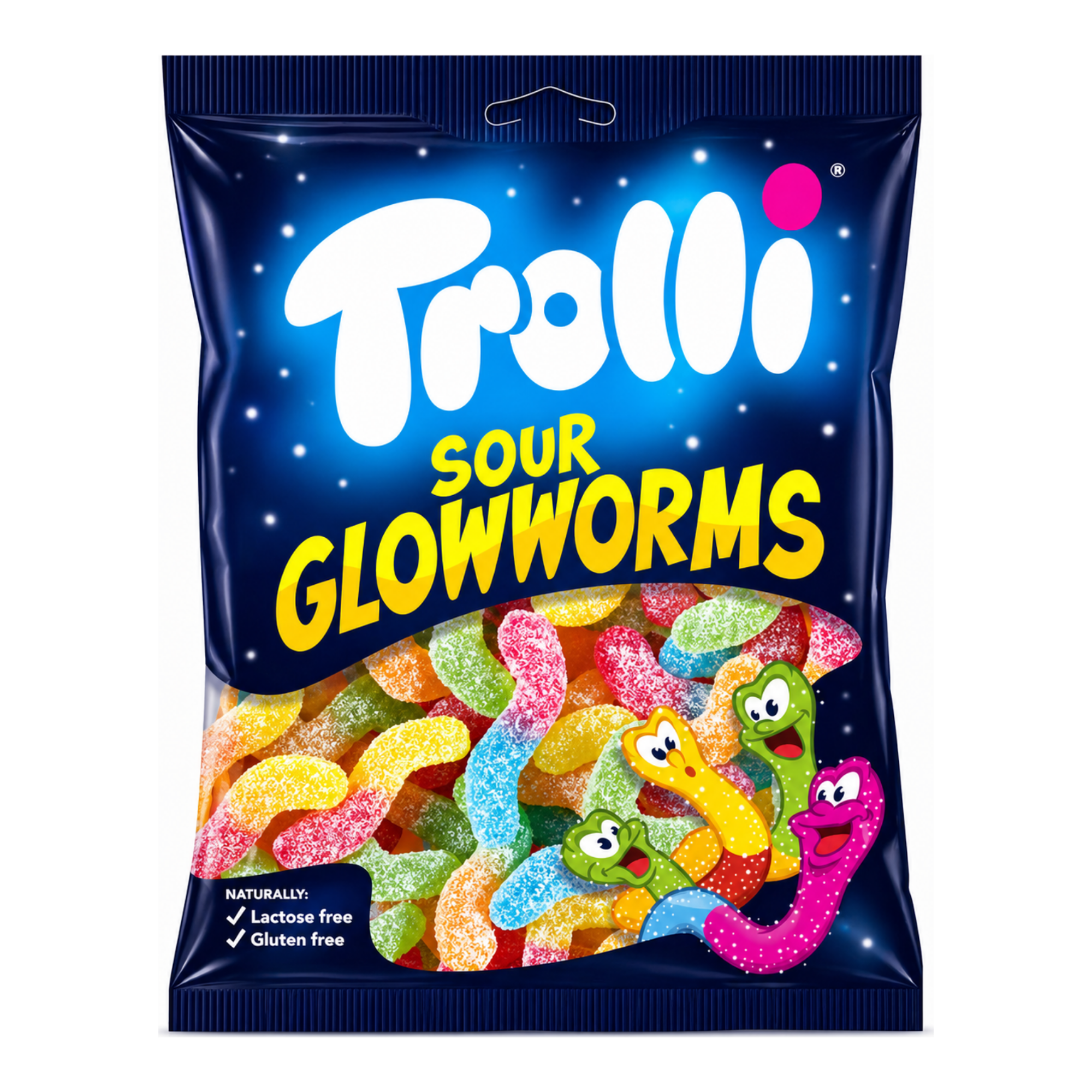 Trolli zure gloeiwormen (1 kg)
