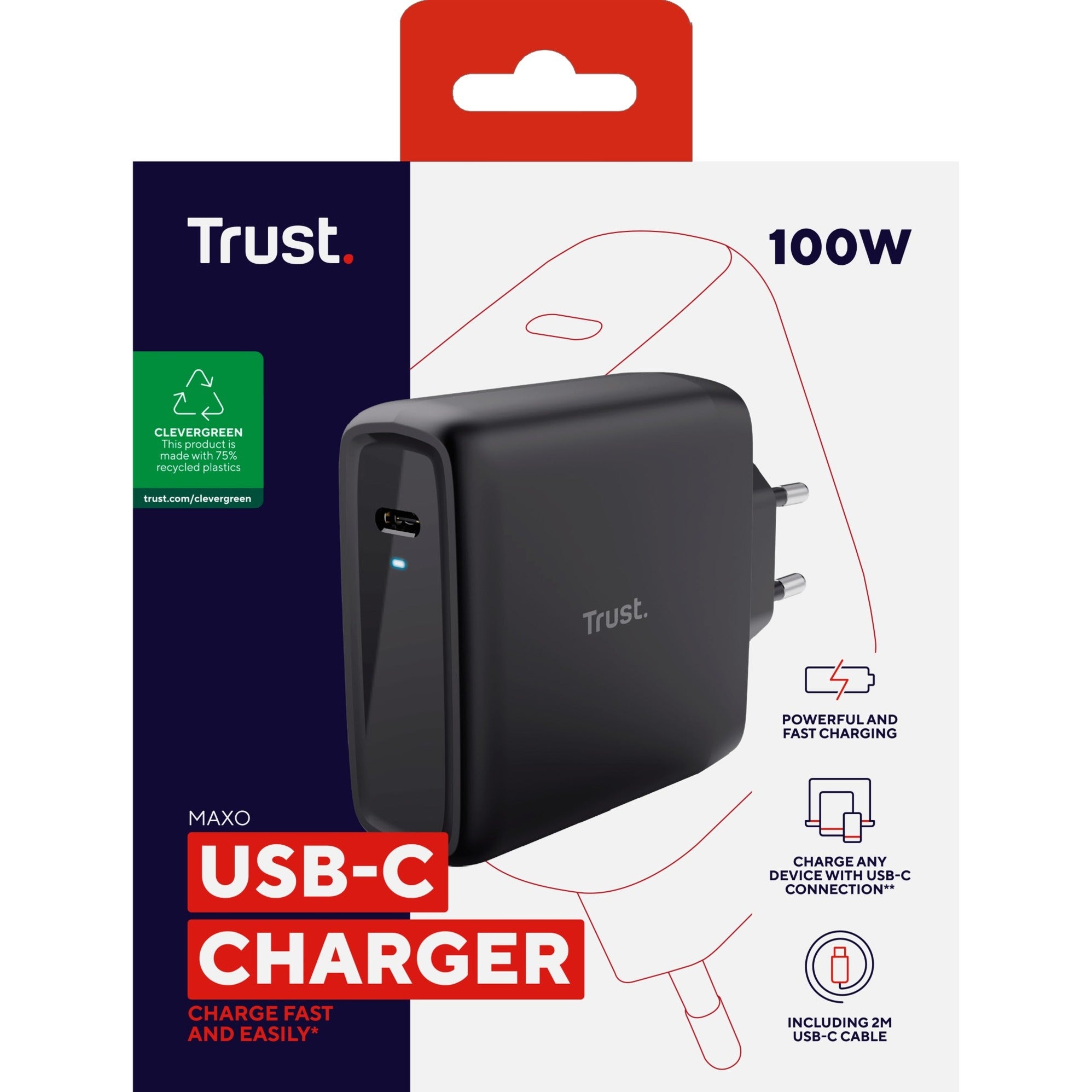 Trust Trust Maxo USB-C-oplader van 100 W