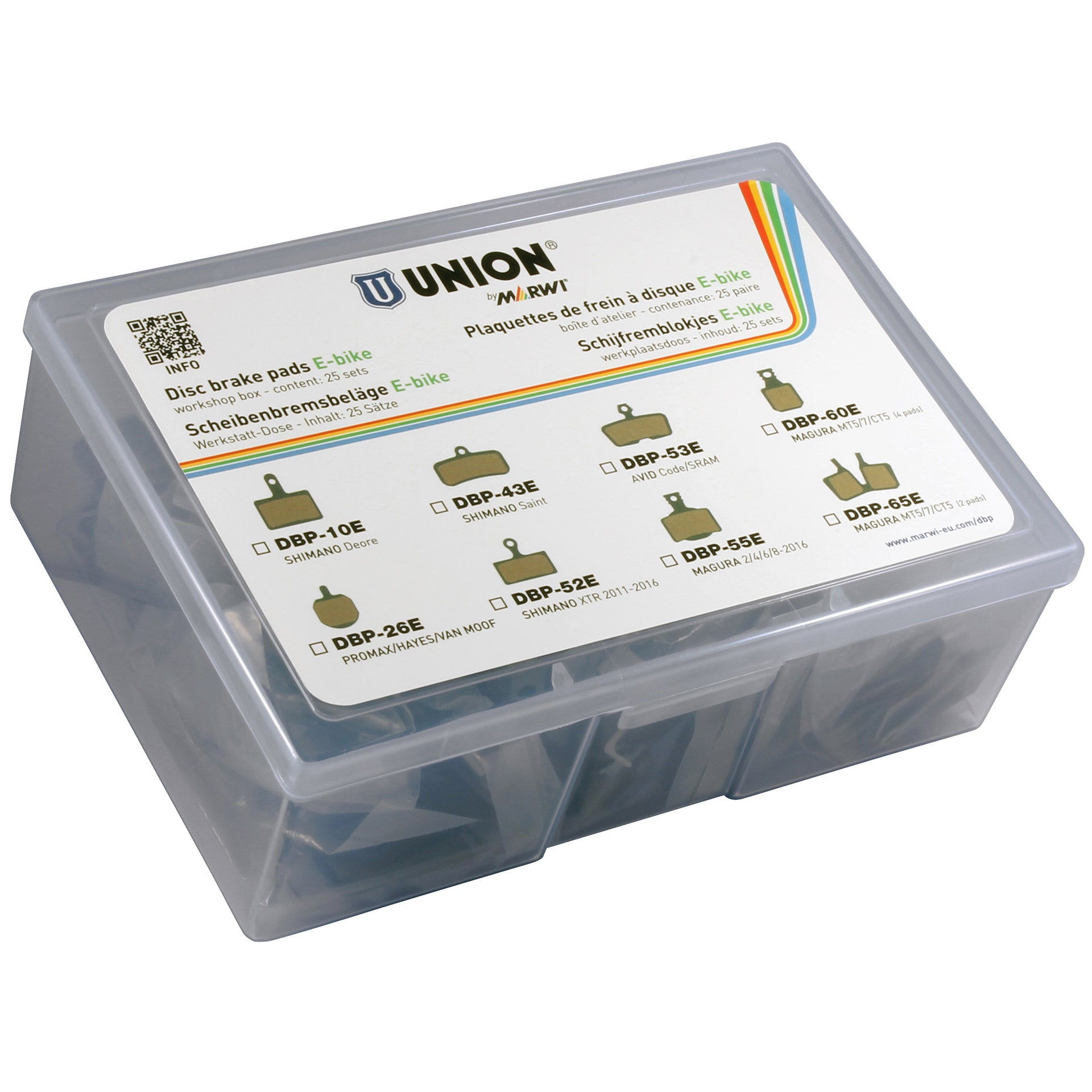 Union schijfremblokset dbp-43e e-bike organisch kevlar (25pr)