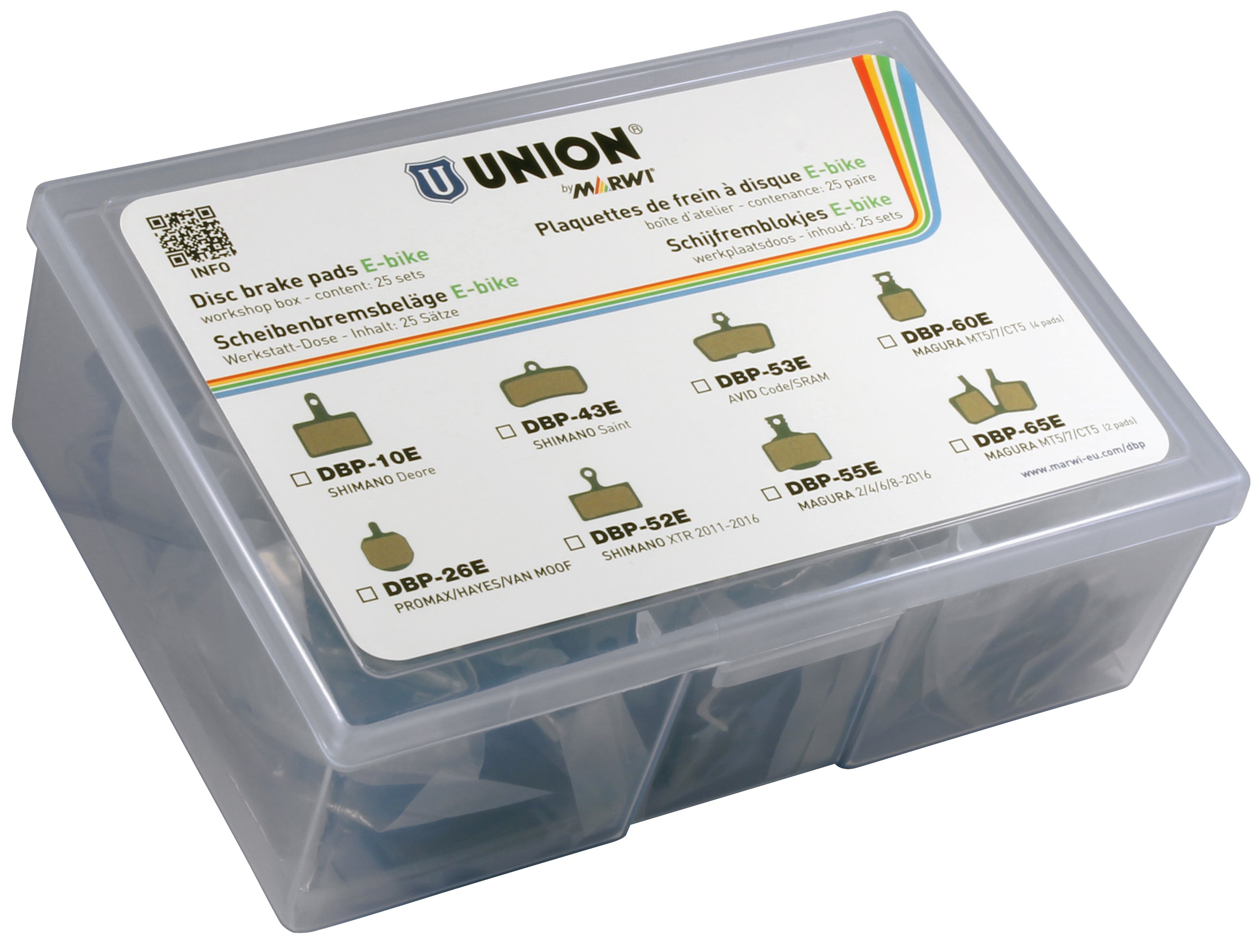 Marwi union schijfremblokken dbp-65e magura mt5 7 ct5 2 remblokken (25pr)