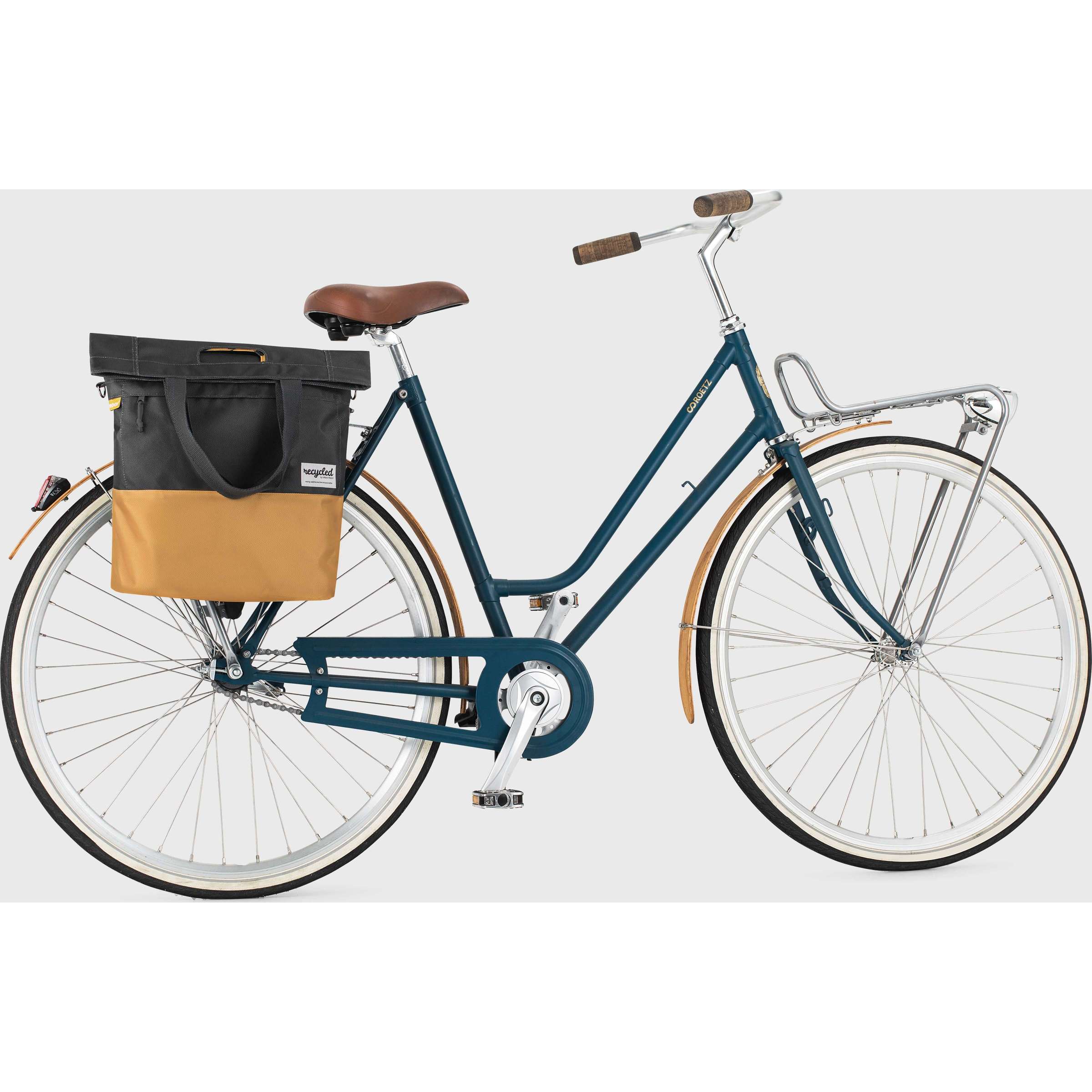 Urban Proof 20L fietstas - grijs-geel - unisex - waterbestendig - gerecycled PET-materiaal