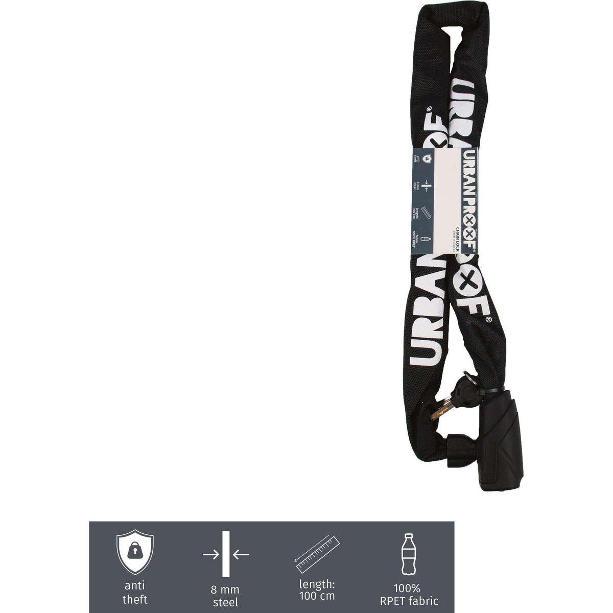 Urbanproof chain lock 8mm*100cm black