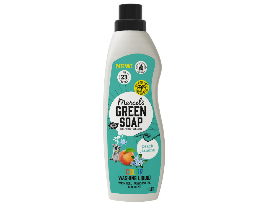 Marcels Groene Zeep Wasmiddel Kleur Perzik Jasmijn 1 liter