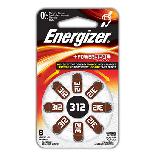 Energizer pr41 312 hearing aid batteries 1.4v blister 8 pieces