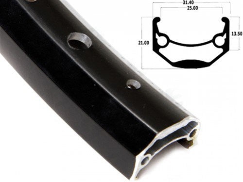 Ryde velg andra 40 26 inch (559) zwart schijf 36 gaats 14g