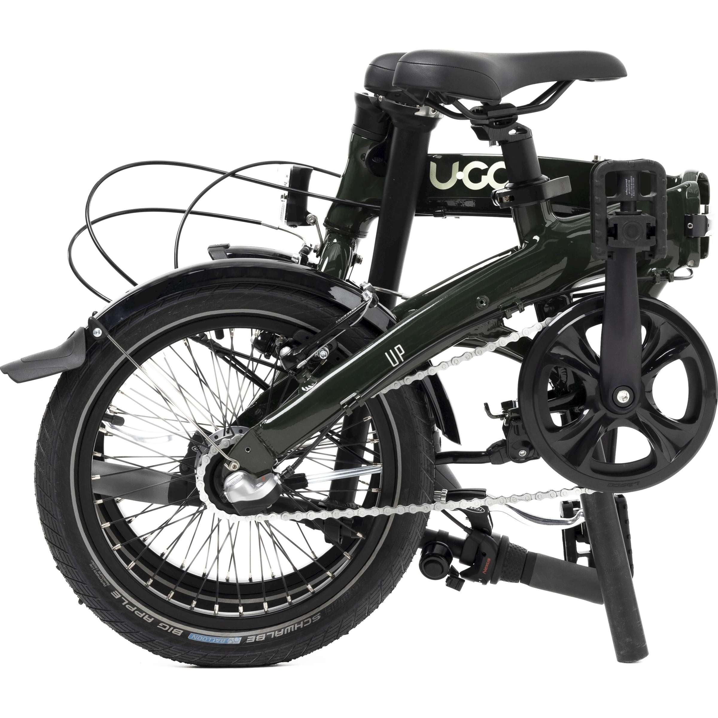 Ugo u.go vouwfiets 16 inch go i3 nexus 3 vrijloop mosgroen