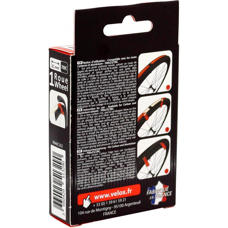 Velox velgtape dubbelzijdig jantex buis 21mm voor 1 wiel