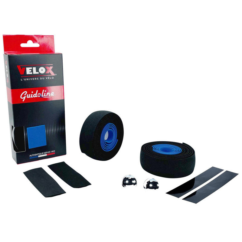 Velox stuurtape maxi kurk bicolor zwart blauw (2st)