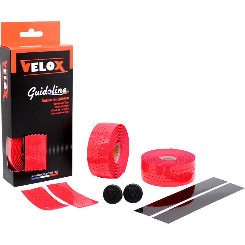 Velox stuurtape glans zacht geperforeerd rood (2st)