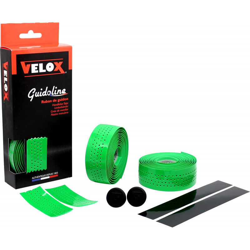 Velox stuurtape glans zacht geperforeerd groen (2st)