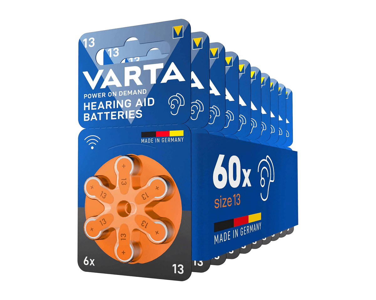 Varta hoortoestel batterijen type 13 blister 8 (10x 6 stuks)