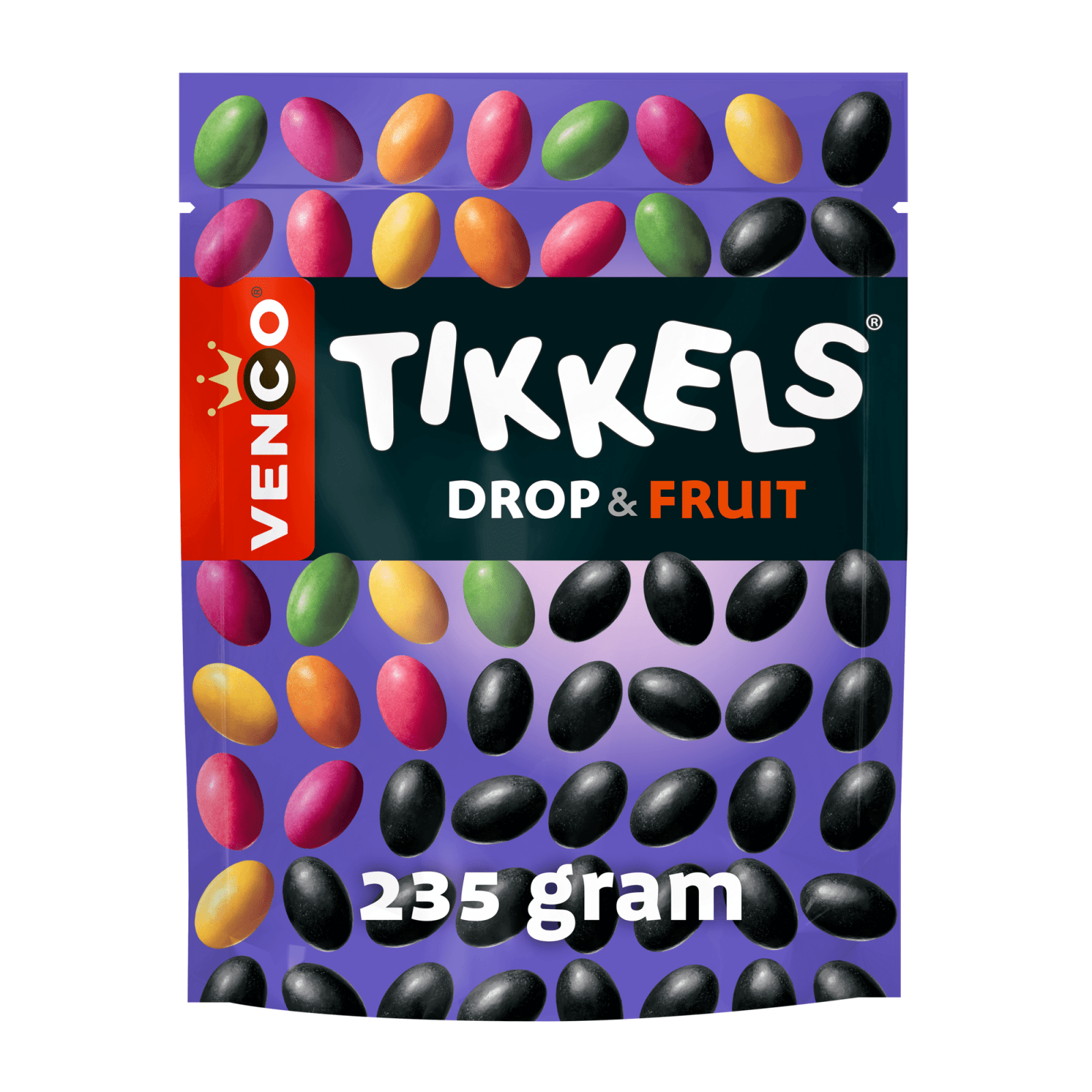 Venco tikkels drop fruit zak (10x 245g)