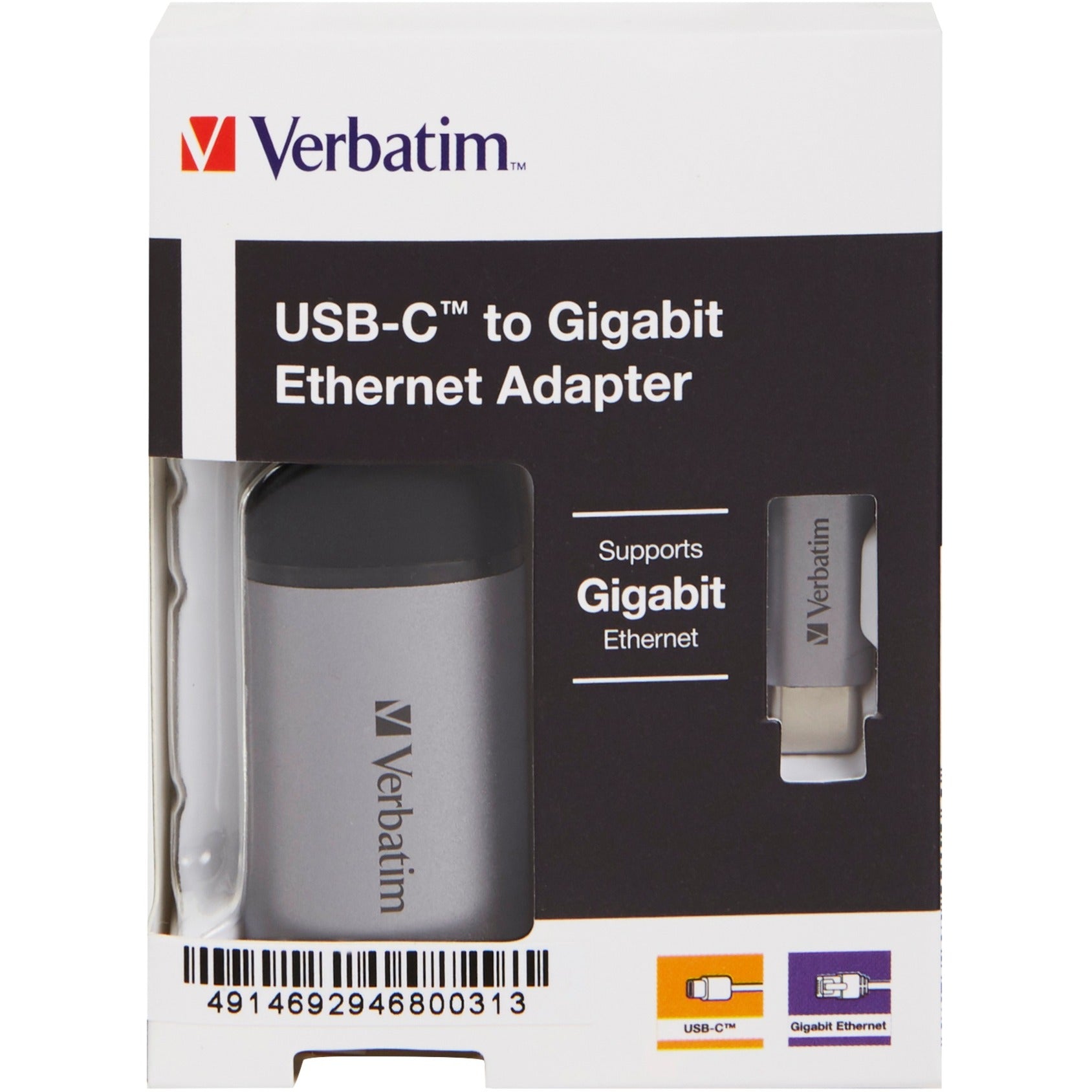 Verbatim Verbatim USB 3.2 Gen 1-adapter, USB-C > RJ-45