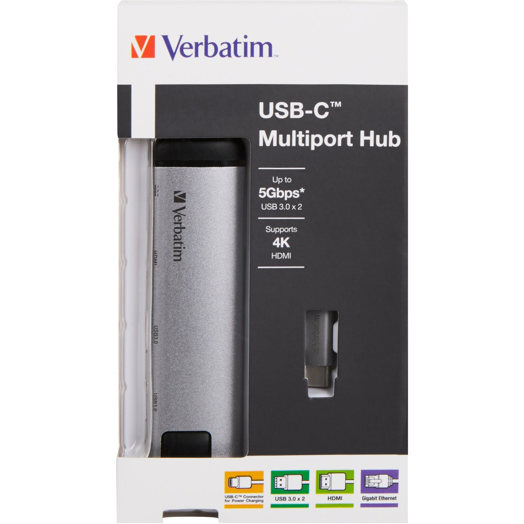 Verbatim Verbatim USB 3.2 Gen 1 multipoort hub, USB-C > 2x USB-A + US