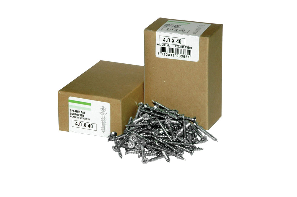 Hoenderdaal spaanplaatschroef vz pk pz2 4.0x60 | 200 stuks - 0203.01.26003