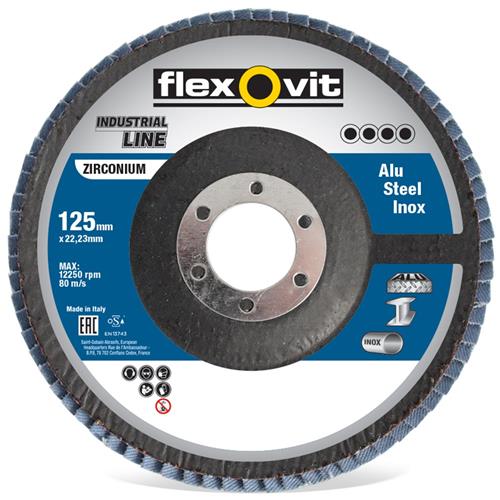 Flexovit vlaklamellenschijf 125x22 r842 p80 conisch | 10 stuks