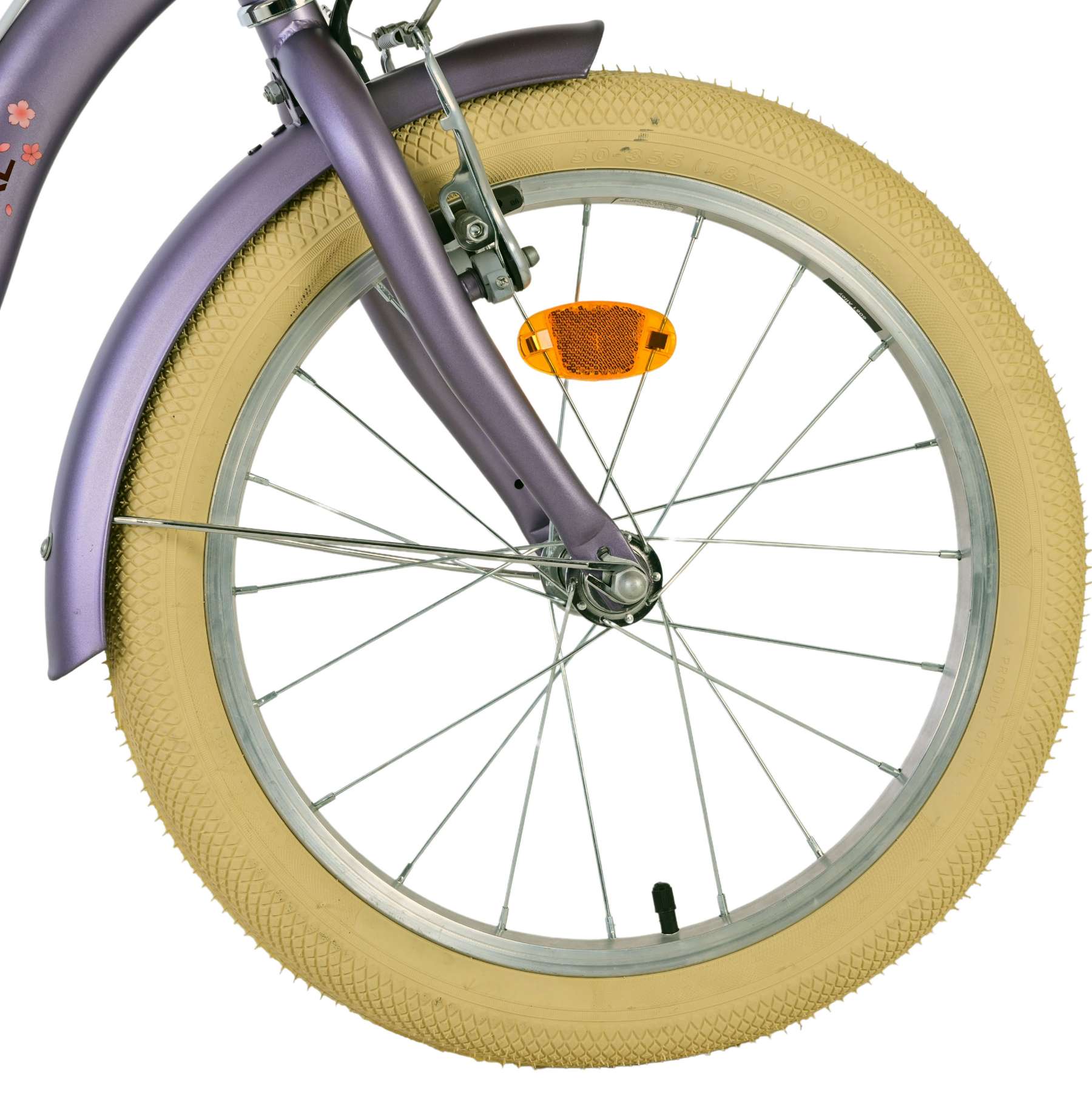 Volare blossom kinderfiets - meisjes - 18 inch - paars - twee handremmen