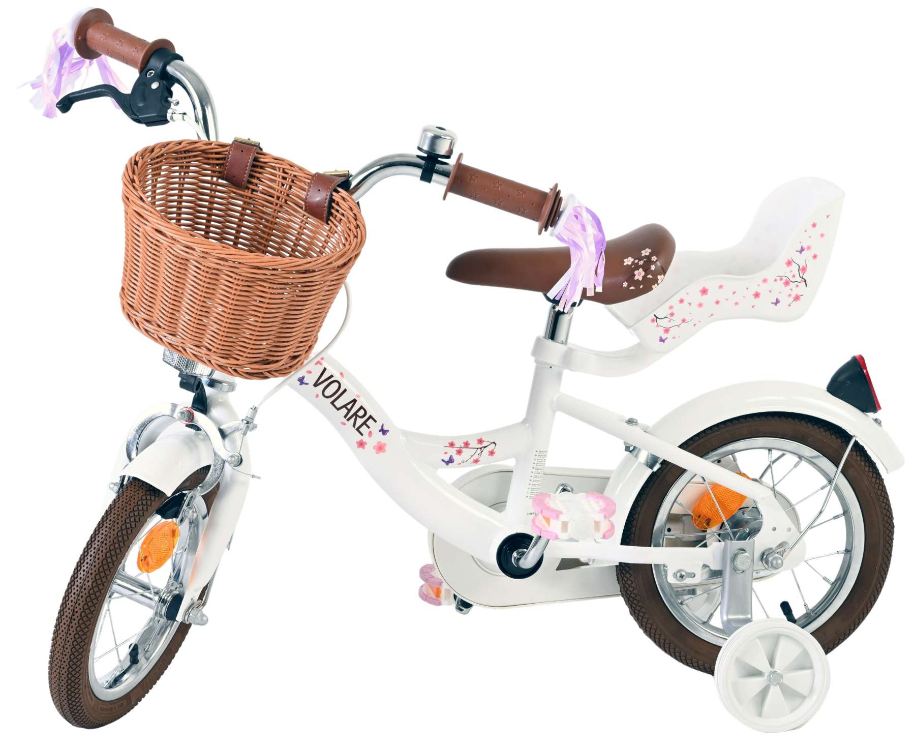 Volare blossom kinderfiets - meisjes - 12 inch - wit