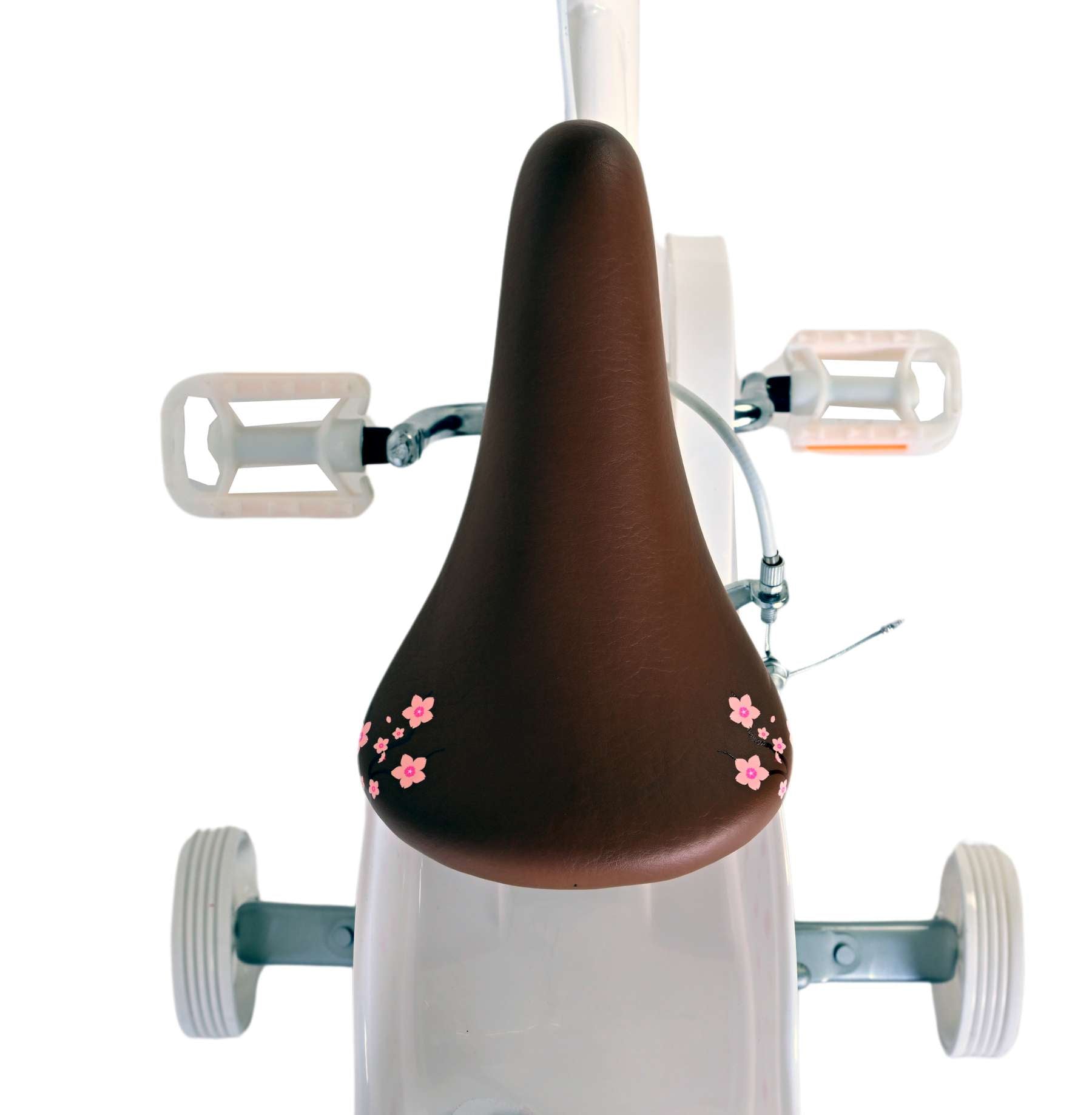 Volare Blossom Kinderfiets - Meisjes - 14 inch - Wit - Twee Handremmen