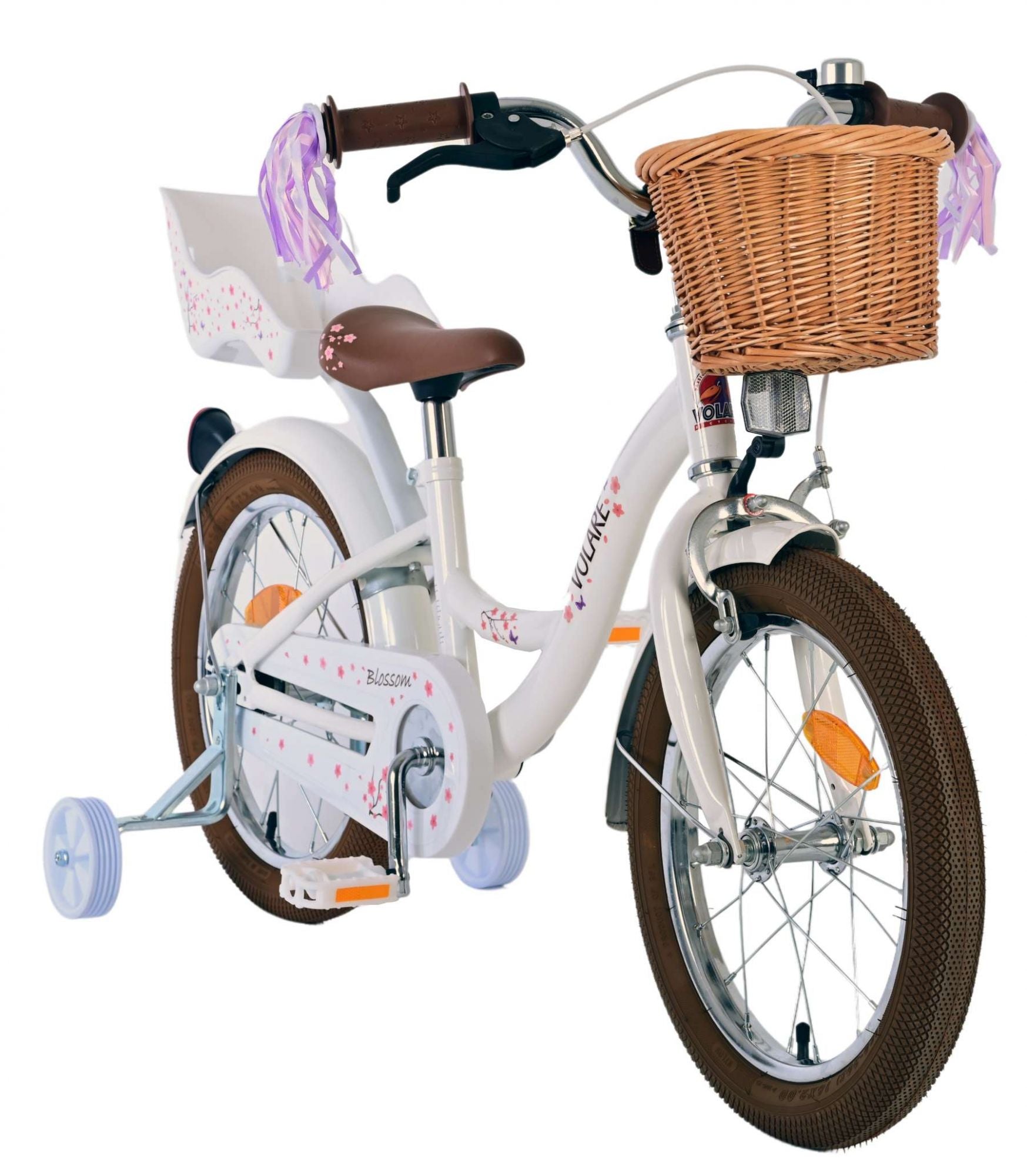 Volare bloesem kinderfiets - meisjes - 16 inch - wit