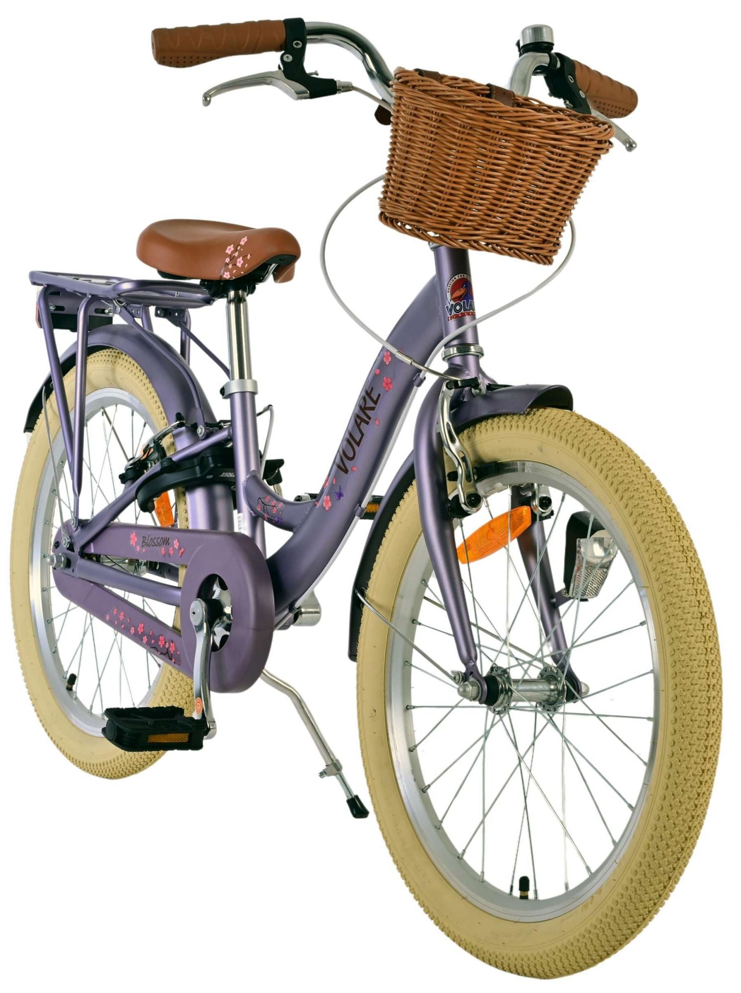 Volare bloesem kinderfiets - meisjes - 20 inch - paars - twee handremmen